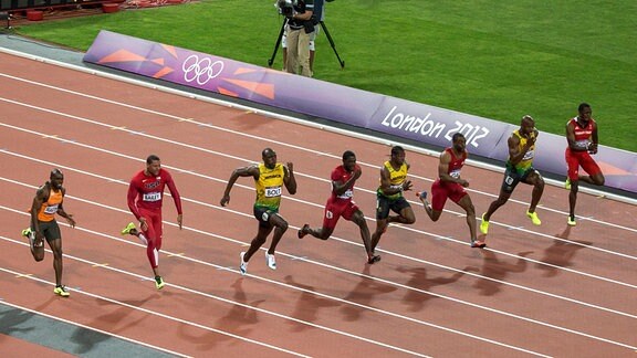 100-m-Finale Olympia London 2012