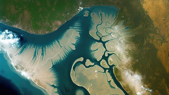 Flussdelta Bagladesh - KI-Bild