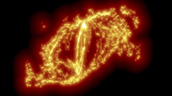 Visualisierung der beobachteten Geschwindigkeitsflüsse in der Spiralgalaxie NGC 4321