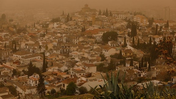 Saharastaub in Granada