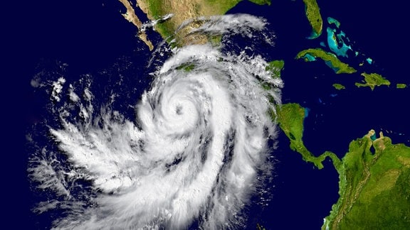 Satelliten-Foto von Hurrikan Patricia über dem Ostpazifik 2015