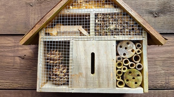 Ein Insektenhotel ist ein künstlich geschaffenes Wohn- und Überwinterungshilfe für Insekten