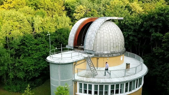 Luftbild der Universitätssternwarte Jena.