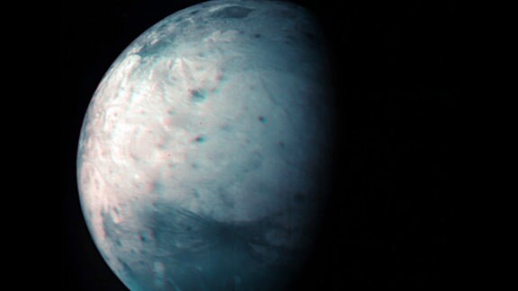 Infrarotaufnahme von Jupiters Eismond Ganymed
