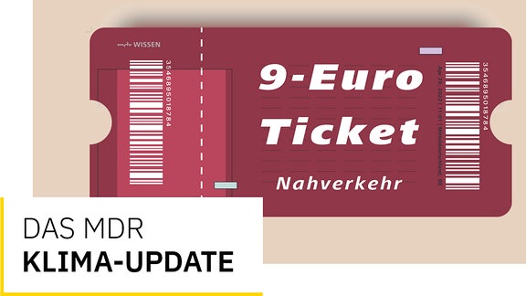 Ein Abreißticket mit der Aufschrift 9-Euro Ticket Nahverkehr".