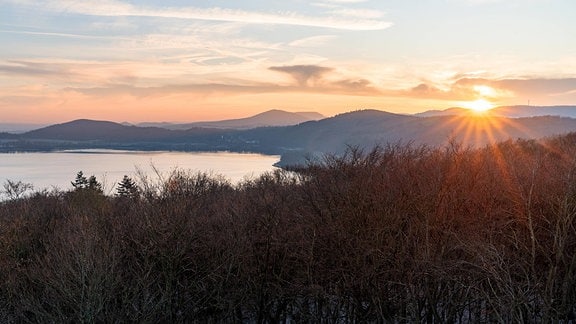 Laacher See bei Sonnenuntergang