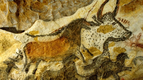 Höhlenmalerei in der Höhle von Lascaux Frankreich