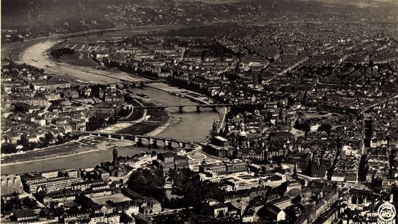 Luftbild von Dresden 1935