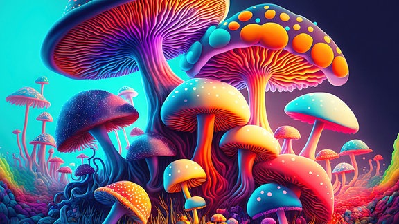 Magic Mushrooms, Zauberpilze enthalten Psilocybin