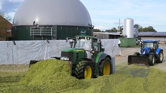 Maislager eine Biogasanlage