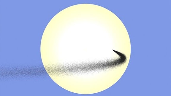 Symbolbild: Mond mit Staubwirbel
