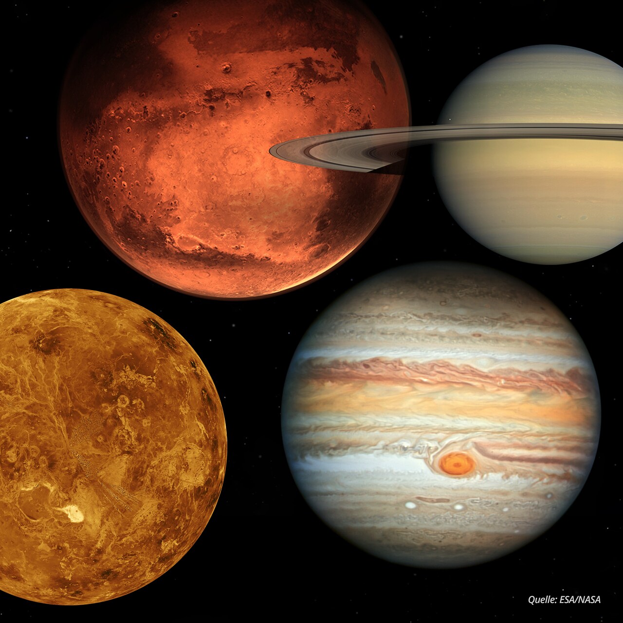 Venus, Mars, Jupiter und Saturn: Planeten-Parade am Morgenhimmel