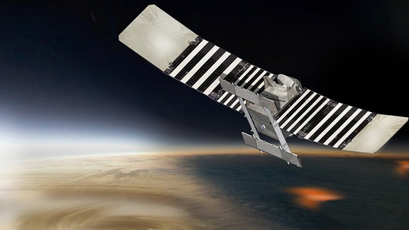 Eine künstlische Darstellung der Nasa-Mission Veritas. Die Raumsonde soll die Venus untersuchen.
