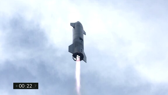 Die Rakete Starship SN10 von SpaceX