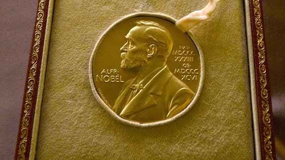 Nobelpreis-Medaille in Kästchen