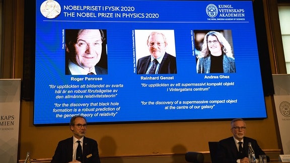 Nobelpreis für Physik an Roger Penrose, Reinhard Genzel und Andrea Ghaez