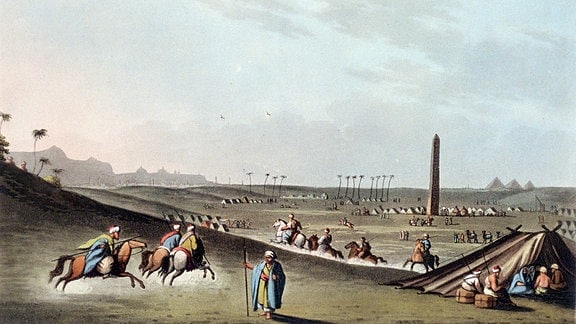 Gemälde vom Obelisk von Heliopolis 1801