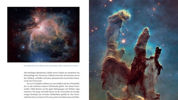 Orionnebel und Säulen der Schöpfung aus "Licht im Dunkeln"