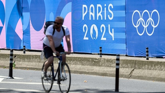Die Atmosphäre in Paris am Vorabend der Eröffnung der Olympischen Spiele 2024 in Paris.