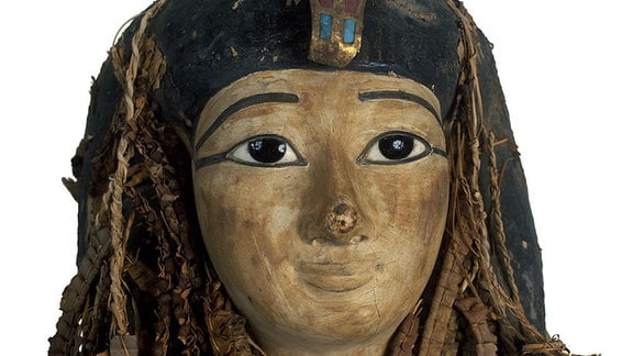 Die Maske der Mumie von Pharao Amenhotep