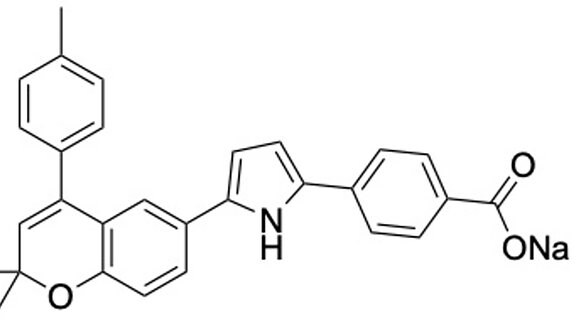 Chemische Strukturformel von YCT529, ein nicht hormonelles Verhütungsmittel für Männer