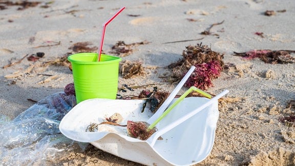 Plastikmüll am Strand