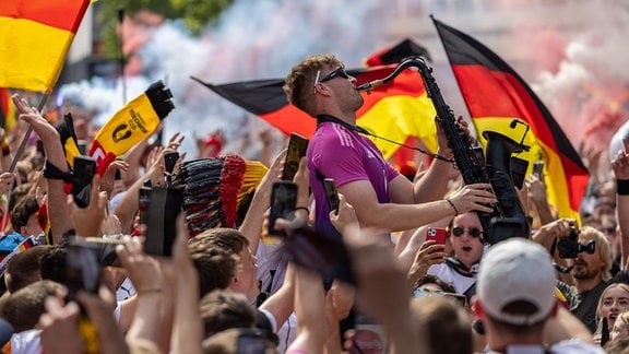 Der Fan-Marsch der deutschen Fans