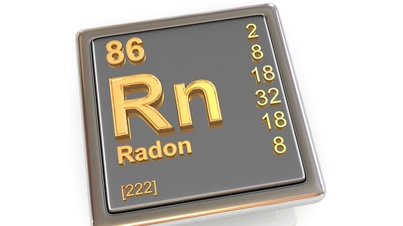 Symbol für das chemische Element Radon.