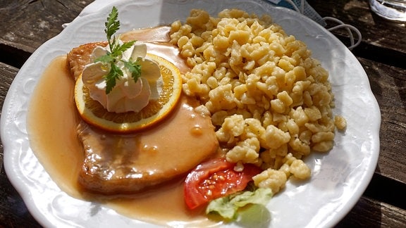 Rahmschnitzel mit Spätzle