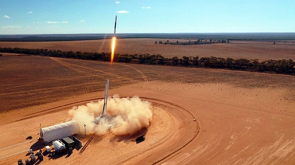 Start der Trägerrakete HyImpulse SR75 in Koonibba, Australien. 