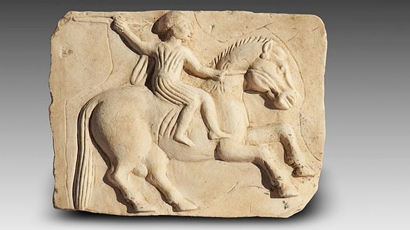 Reliefvorlage eines Reitersoldaten der hellenistischen Zeit