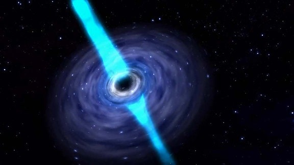 Darstellung eines schwarzen Lochs 