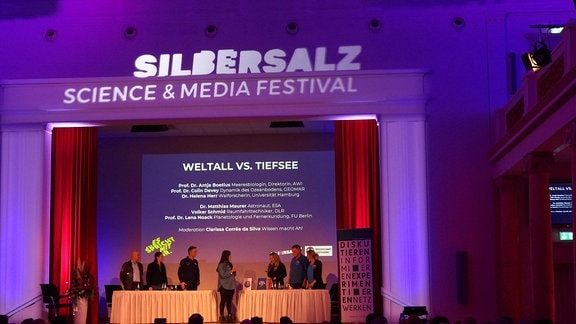 Teilnehmer beim Silbersalz-Festival in Halle.
