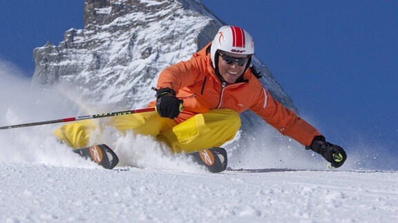 Skifahren vor dem Matterhorn