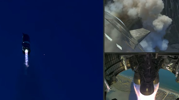 Tes des Starship SN8 von SpaceX