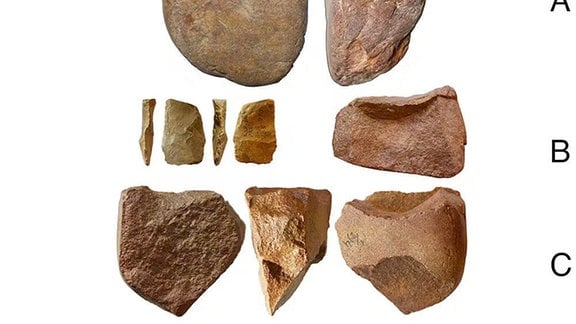Übersicht Steinwerkzeuge aus Korolewo