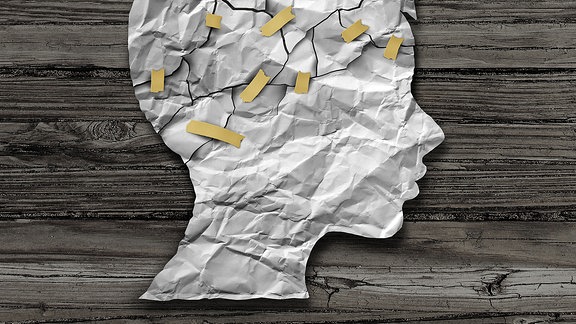Plakative Darstellung Trauma im Gehirn