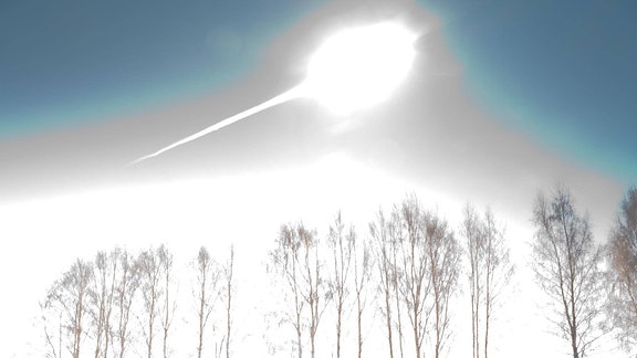 Feuerball nach Asteroiden-Explosion über Tscheljabinsk 2013
