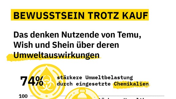 Grafik: Wie glauben Nutzende wirken sich Temu und Co. auf das Klima aus