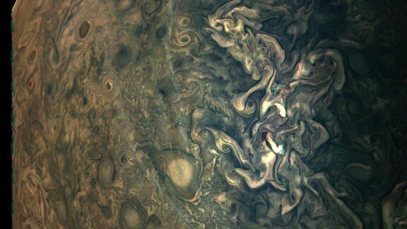 Jupiteroberfläche in hochauflösender Qualität
