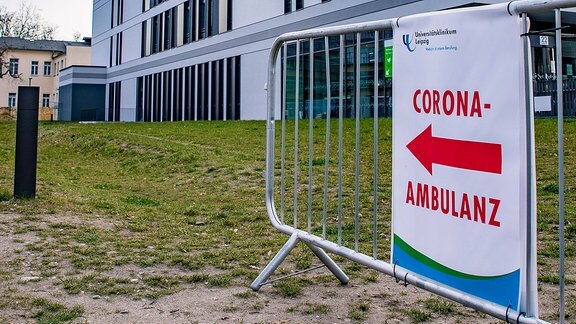 Die Corona Ambulanz an der Universitätsklinik Leipzig.