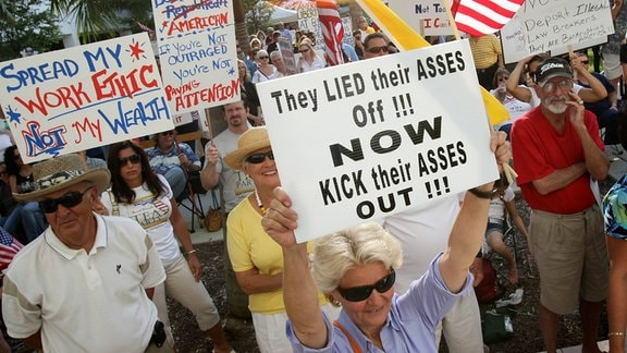 Protest-Demonstration von Anhängern der Tea Party in den USA 2010