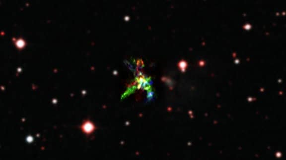 Vergrößerung der Sternentstehungsregion AFGL 5132