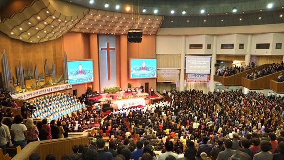 Gottesdienst in der Yoido Full Gospel Church in der südkoreanischen Hauptstadt Seoul 