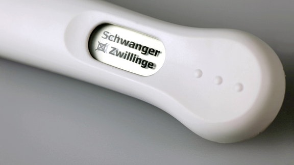 Schwangerschaftstest diagnostiziert: Schwanger mit Zwillingen.
